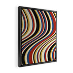 Wavy Stripes IX - Bauhaus Palette Framed Canvas Print Gallery Image 2