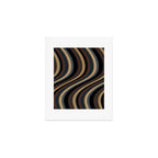 Wavy Stripes V - Dark Vintage  Art Print Gallery Image 1