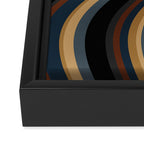 Wavy Stripes V - Dark Vintage  Framed Canvas Print Gallery Image 3