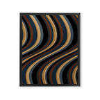 Wavy Stripes V - Dark Vintage  Framed Canvas Print Gallery Image 6
