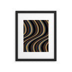 Wavy Stripes V - Dark Vintage  Framed Art Print Gallery Image 5