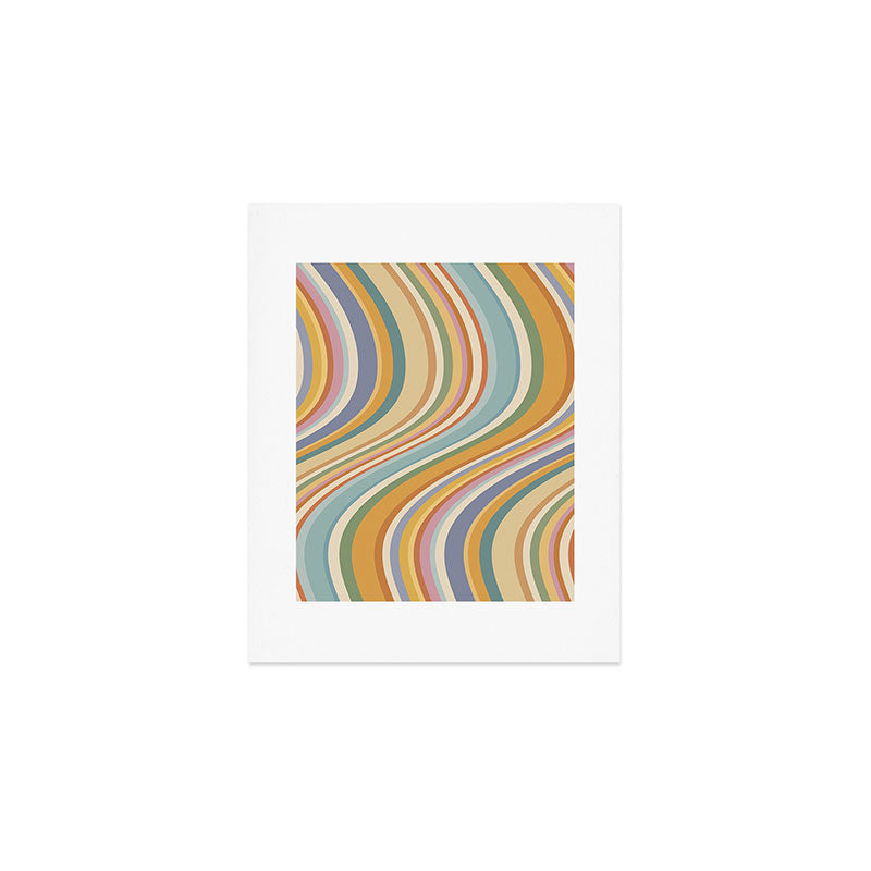 Wavy Stripes VI - Vintage Pastel Art Print Gallery Image 1