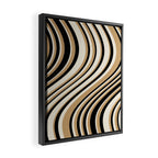 Wavy Stripes VII - Neutral Vintage Framed Canvas Print Gallery Image 2