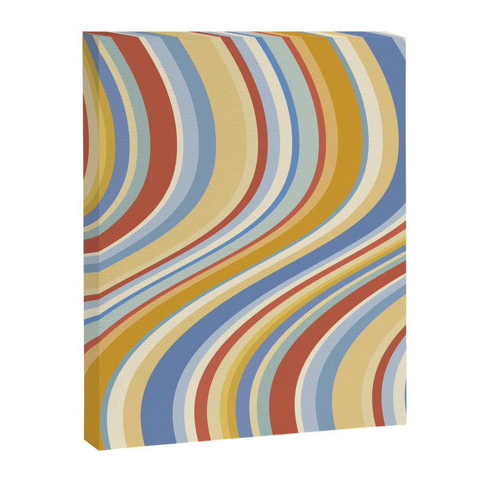 Wavy Stripes VIII - 70s Summer Canvas Print Gallery Image 1