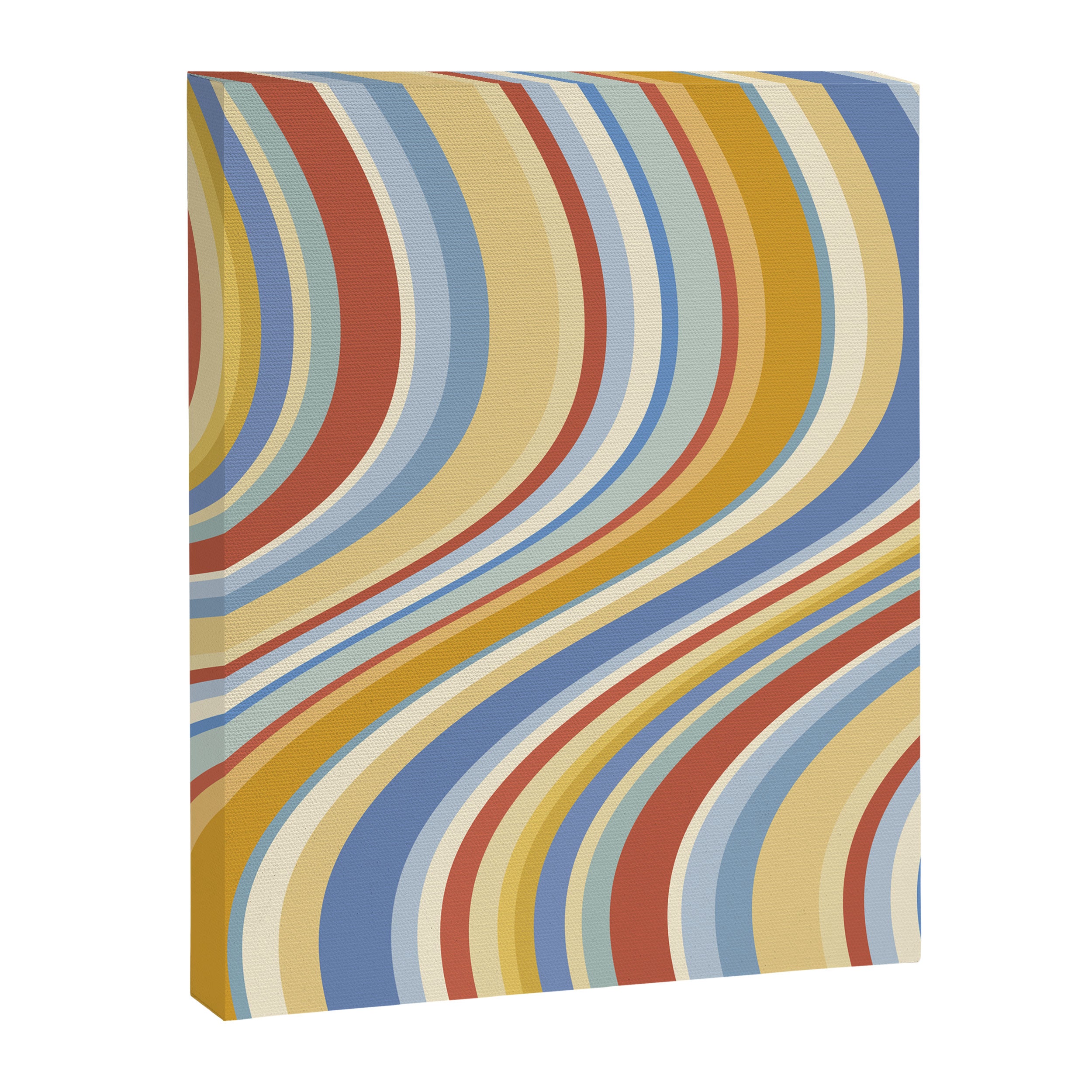 Wavy Stripes VIII - 70s Summer Canvas Print Gallery Image 6