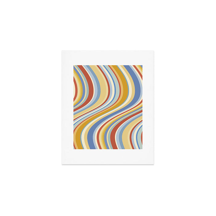 Wavy Stripes VIII - 70s Summer Art Print Gallery Image 1