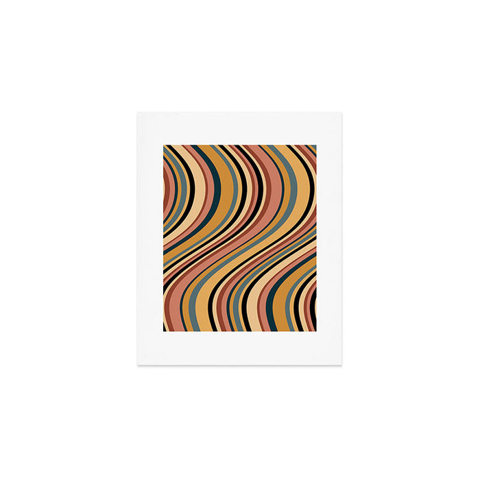 Wavy Stripes X - Vintage Neutral Art Print Gallery Image 1