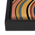 Wavy Stripes X - Vintage Neutral Framed Canvas Print Gallery Image 3