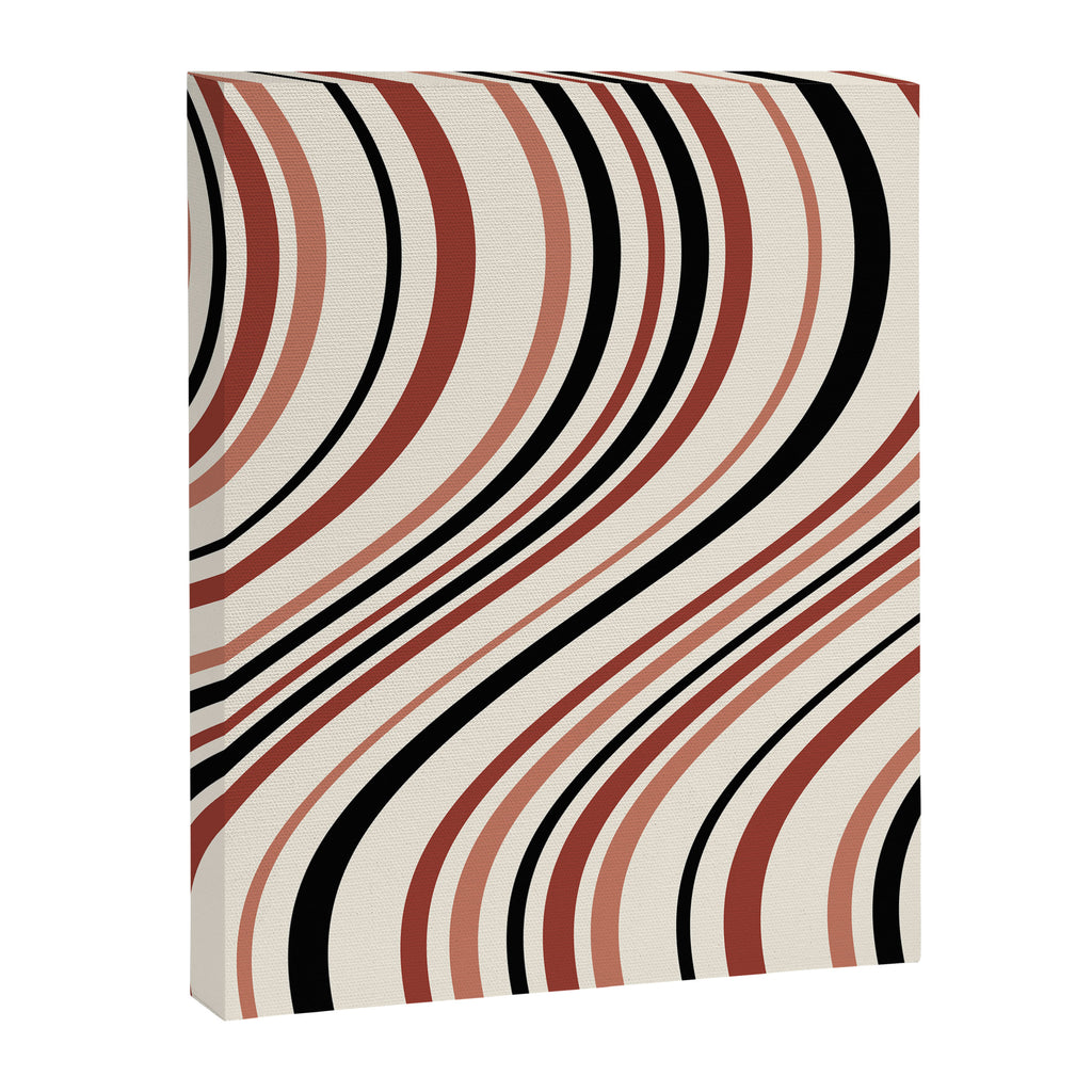 Wavy Stripes XI - Neutral Pink Canvas Print Gallery Image 6