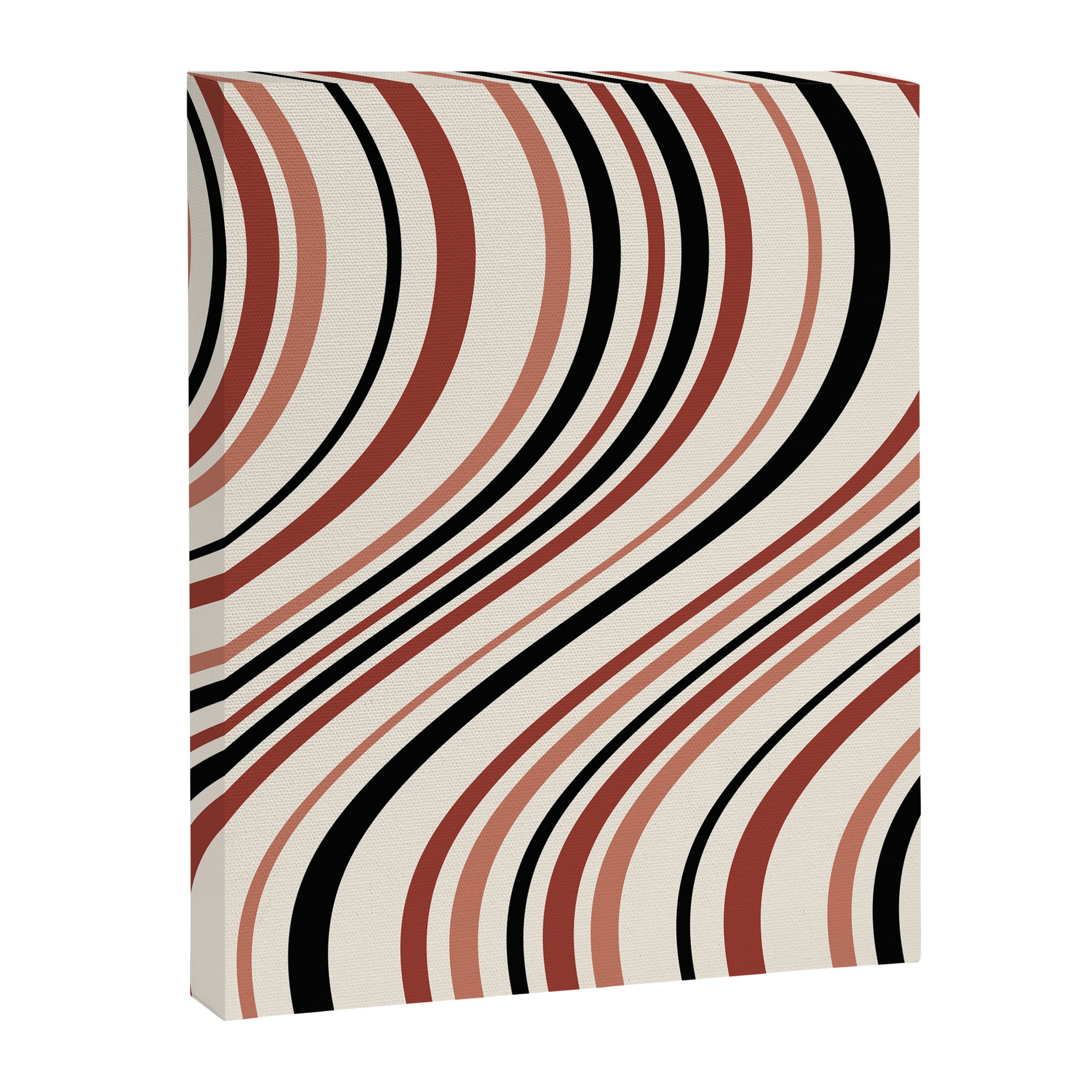Wavy Stripes XI - Neutral Pink Canvas Print Gallery Image 6