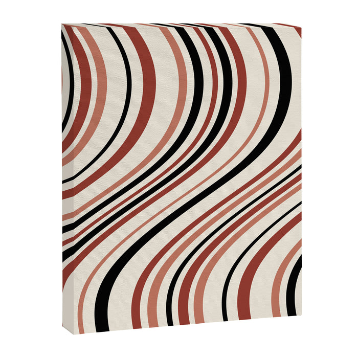 Wavy Stripes XI - Neutral Pink Canvas Print Gallery Image 1
