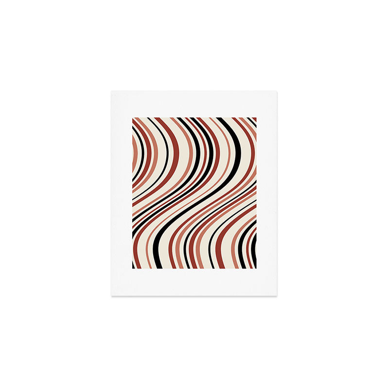 Wavy Stripes XI - Neutral Pink Art Print Gallery Image 1