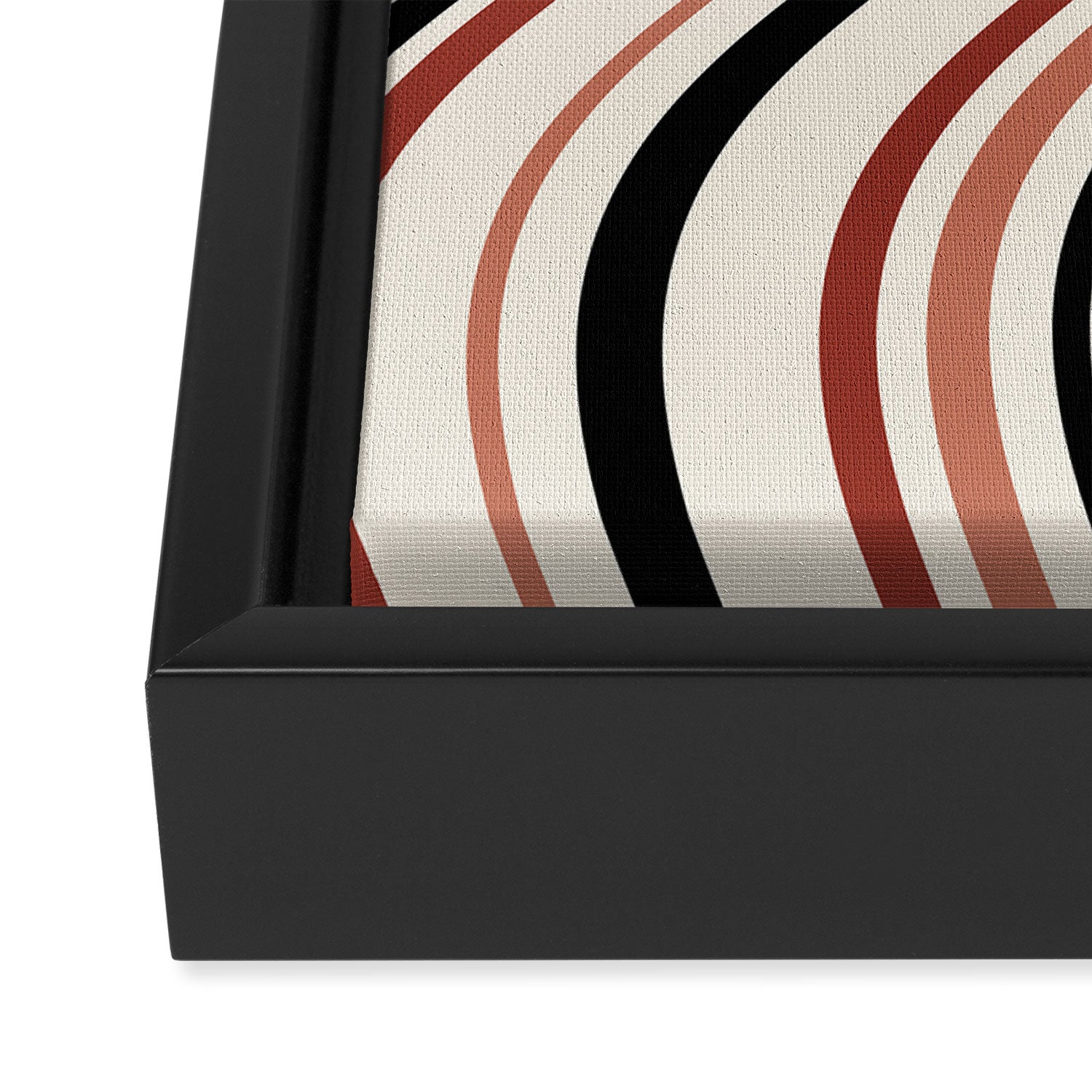 Wavy Stripes XI - Neutral Pink Framed Canvas Print Gallery Image 3