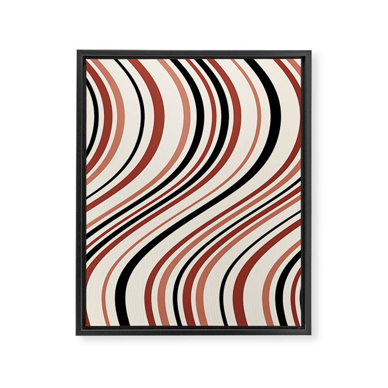 Wavy Stripes XI - Neutral Pink Framed Canvas Print Gallery Image 6