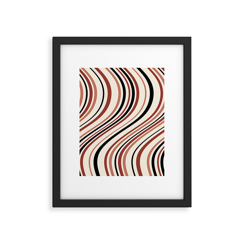 Wavy Stripes XI - Neutral Pink Framed Art Print Gallery Image 5