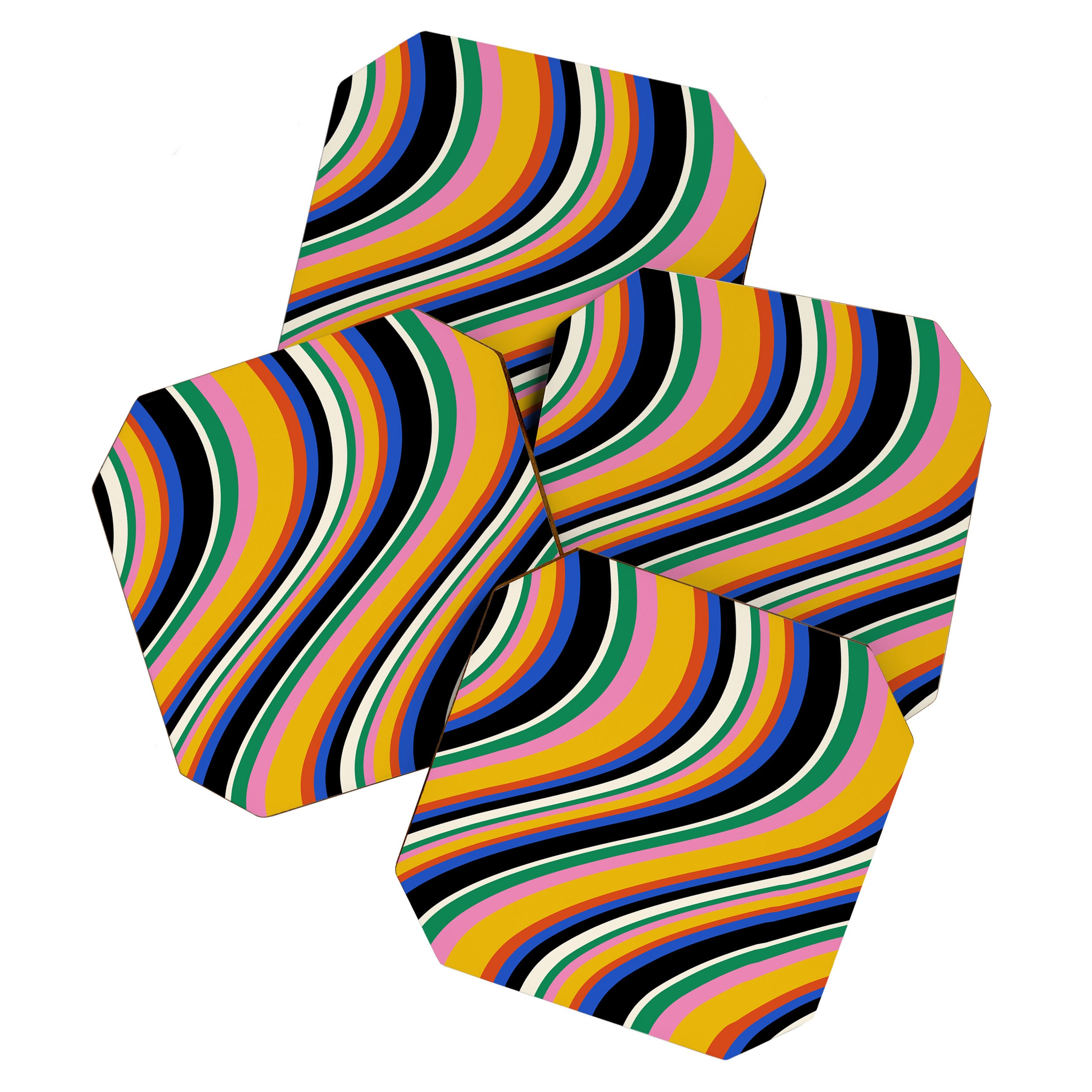 Wavy Stripes XIII - Bold Retro Coaster Gallery Image 1