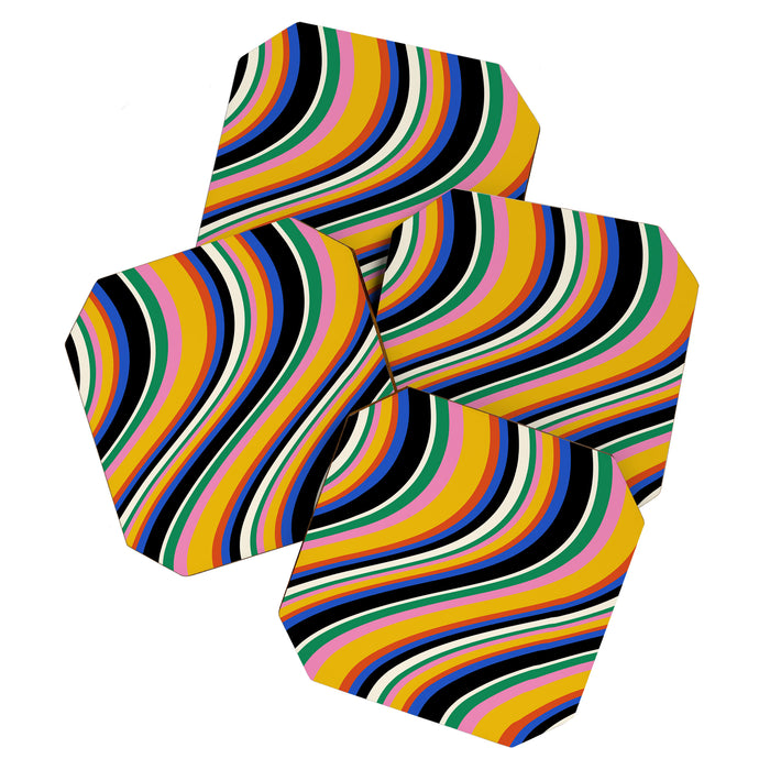 Wavy Stripes XIII - Bold Retro Coaster Gallery Image 1