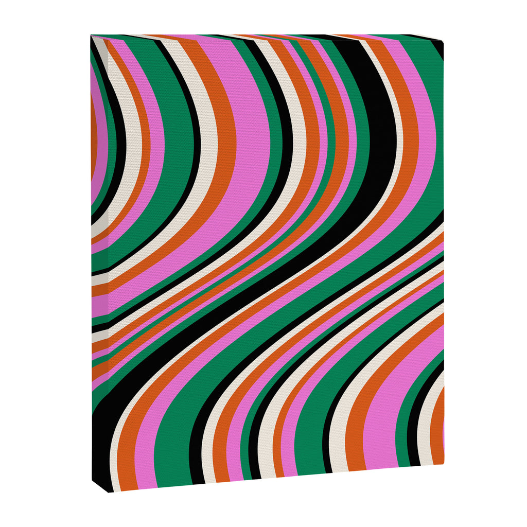 Wavy Stripes XIV - Bold Retro Canvas Print Gallery Image 6