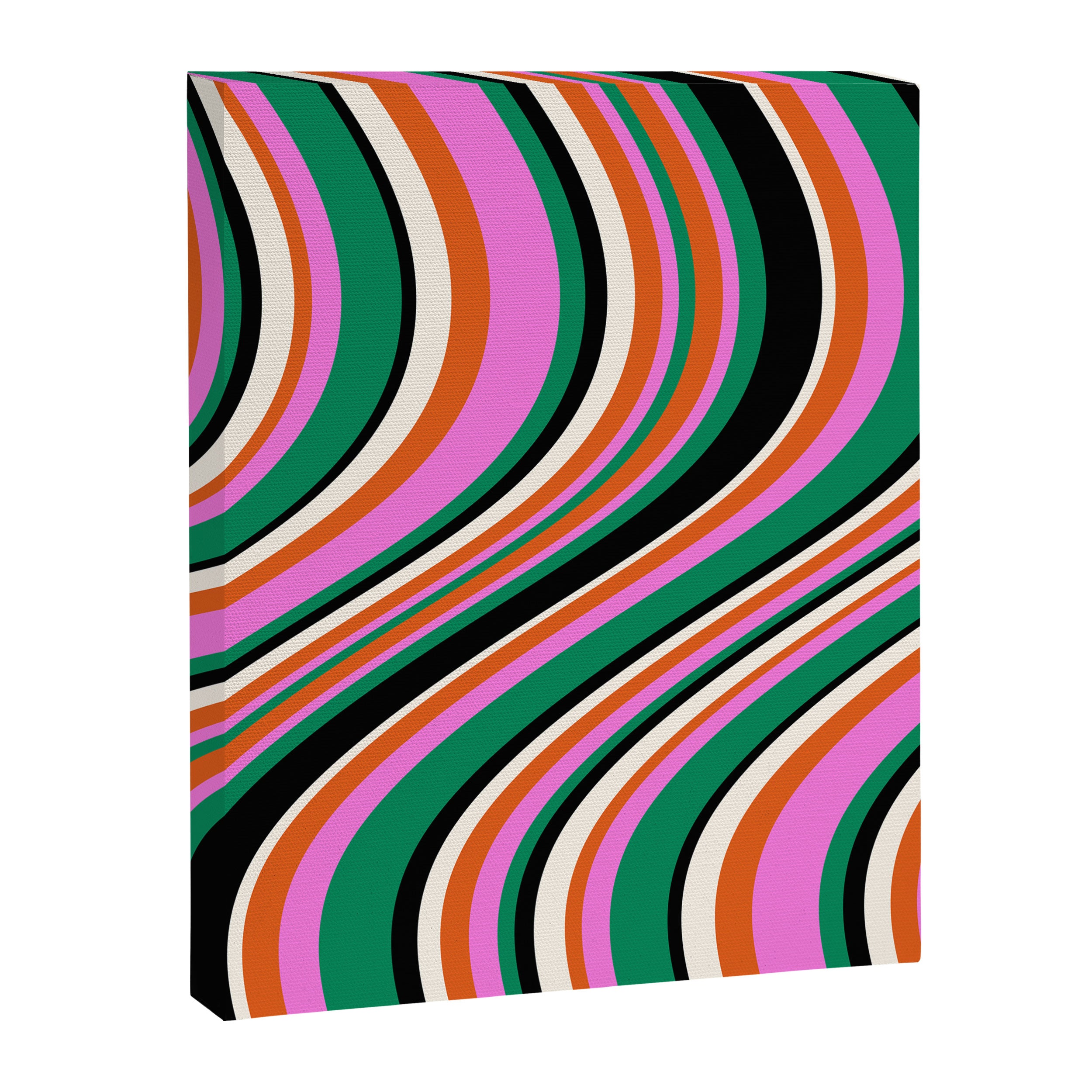 Wavy Stripes XIV - Bold Retro Canvas Print Gallery Image 6
