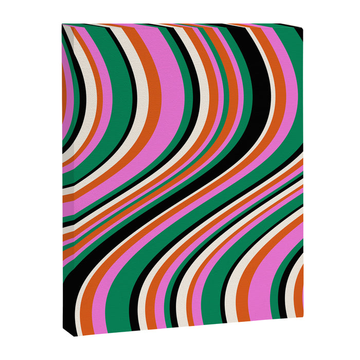 Wavy Stripes XIV - Bold Retro Canvas Print Gallery Image 1