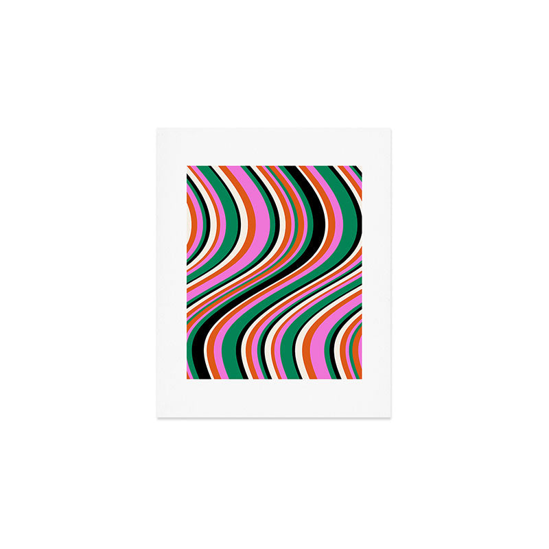 Wavy Stripes XIV - Bold Retro Art Print Gallery Image 1