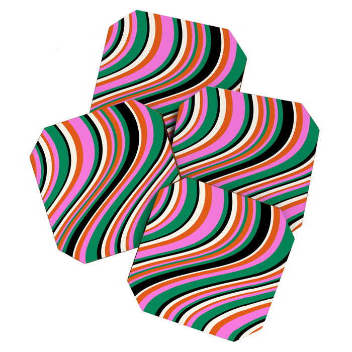 Wavy Stripes XIV - Bold Retro Coaster Gallery Image 1