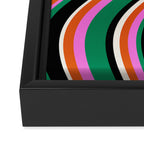 Wavy Stripes XIV - Bold Retro Framed Canvas Print Gallery Image 3
