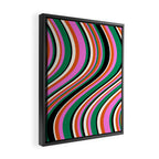 Wavy Stripes XIV - Bold Retro Framed Canvas Print Gallery Image 2