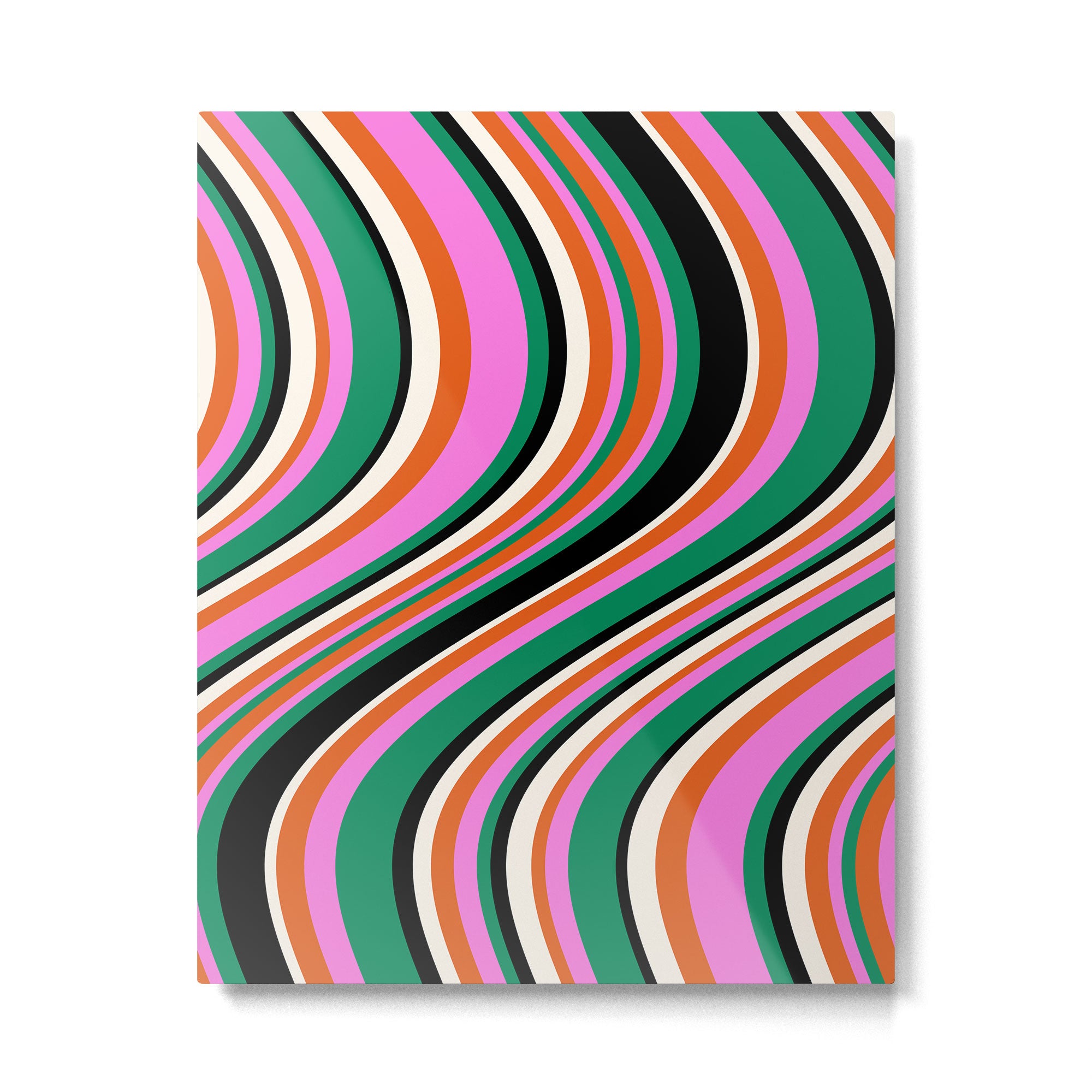 Wavy Stripes XIV - Bold Retro Metal Print Gallery Image 4