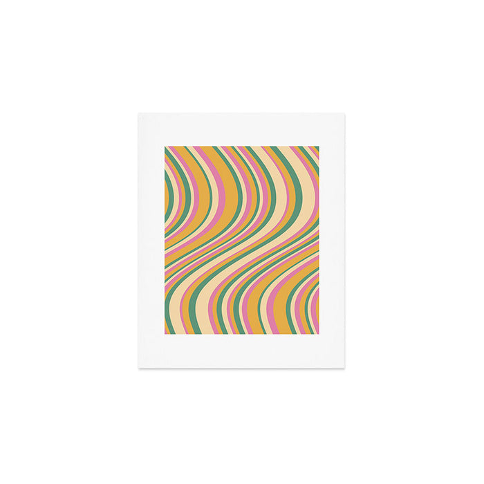 Wavy Stripes XIX - Boho Vintage Art Print Gallery Image 1