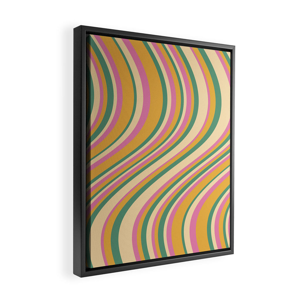 Wavy Stripes XIX - Boho Vintage Framed Canvas Print Gallery Image 2