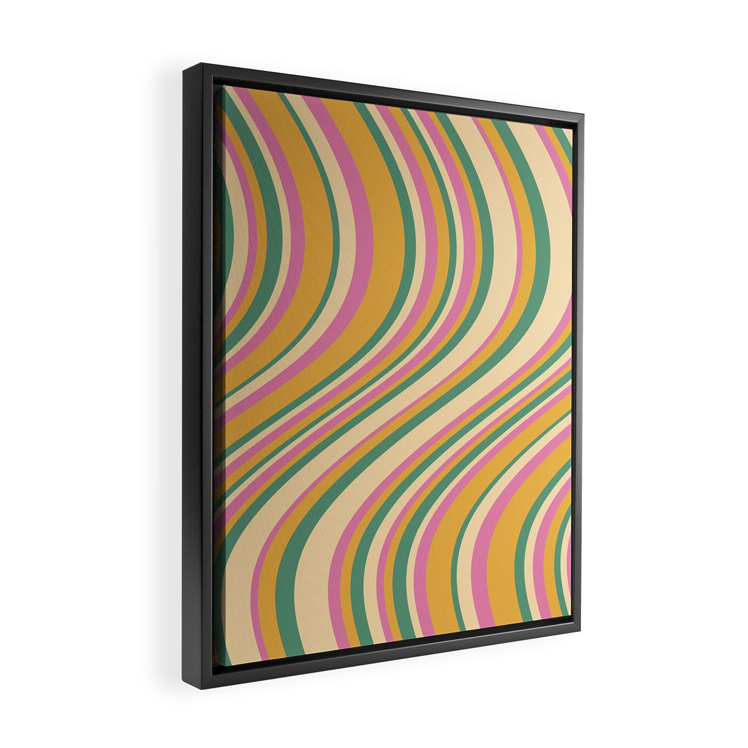 Wavy Stripes XIX - Boho Vintage Framed Canvas Print Gallery Image 2
