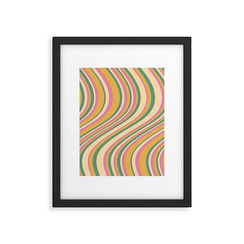 Wavy Stripes XIX - Boho Vintage Framed Art Print Gallery Image 5