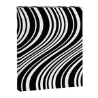 Wavy Stripes XLI - Black and White Canvas Print Gallery Image 6