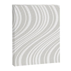 Wavy Stripes XLII - Grey and White Canvas Print Gallery Image 6