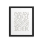 Wavy Stripes XLII - Grey and White Framed Art Print Gallery Image 5