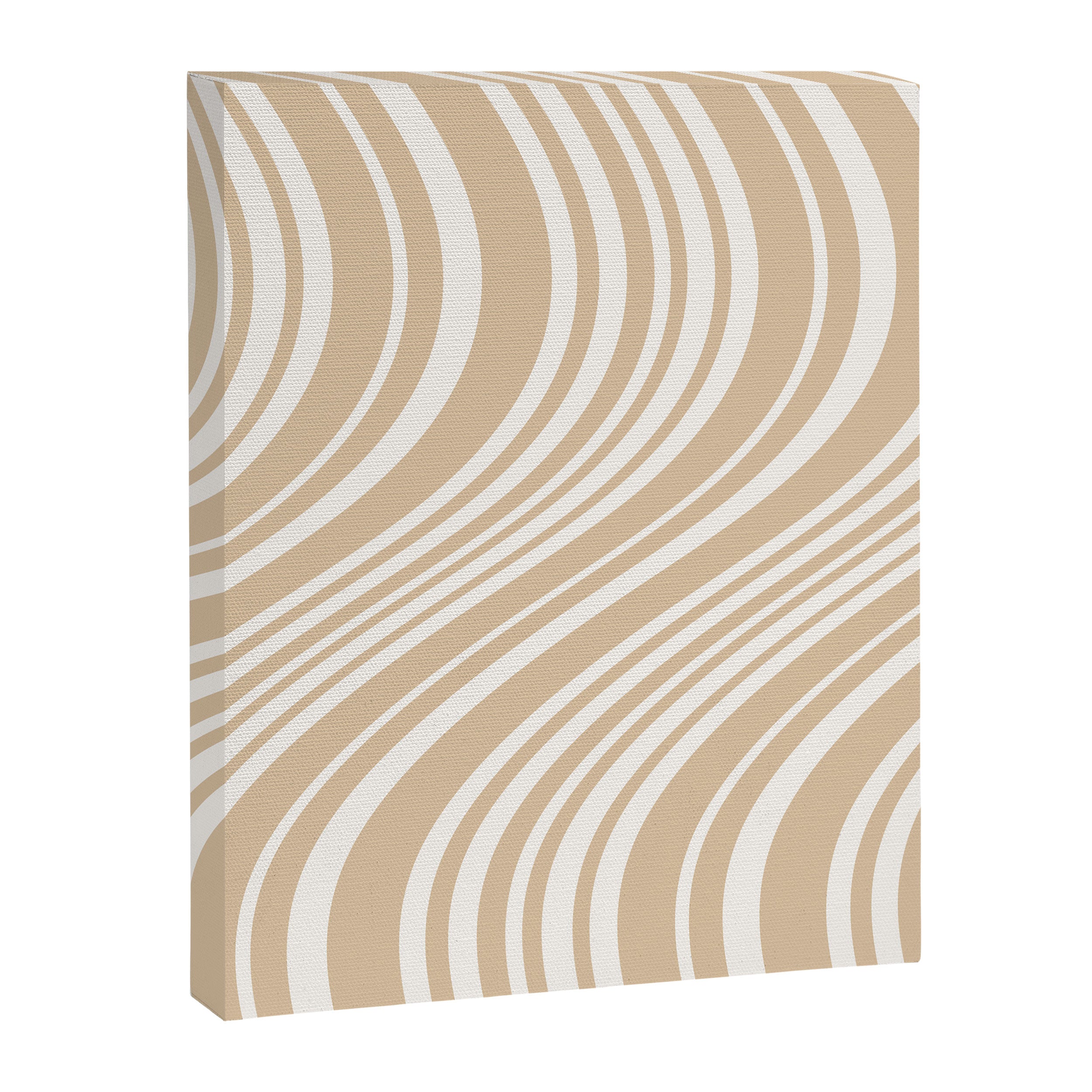 Wavy Stripes XLIII - Neutral Tan Canvas Print Gallery Image 6