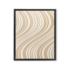 Wavy Stripes XLIII - Neutral Tan Framed Canvas Print Gallery Image 6