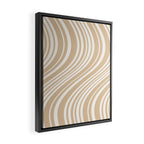 Wavy Stripes XLIII - Neutral Tan Framed Canvas Print Gallery Image 2