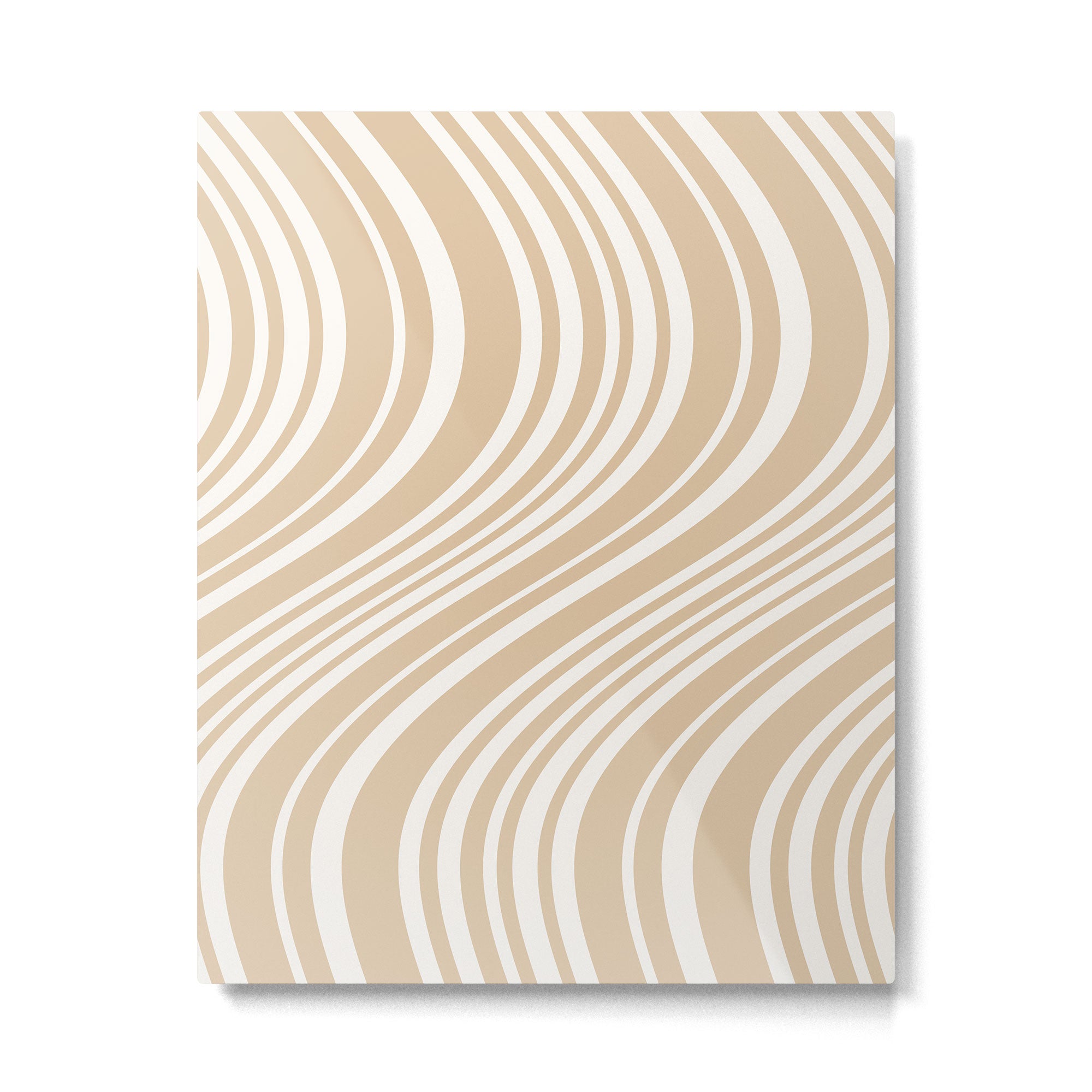 Wavy Stripes XLIII - Neutral Tan Metal Print Gallery Image 4