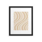 Wavy Stripes XLIII - Neutral Tan Framed Art Print Gallery Image 5