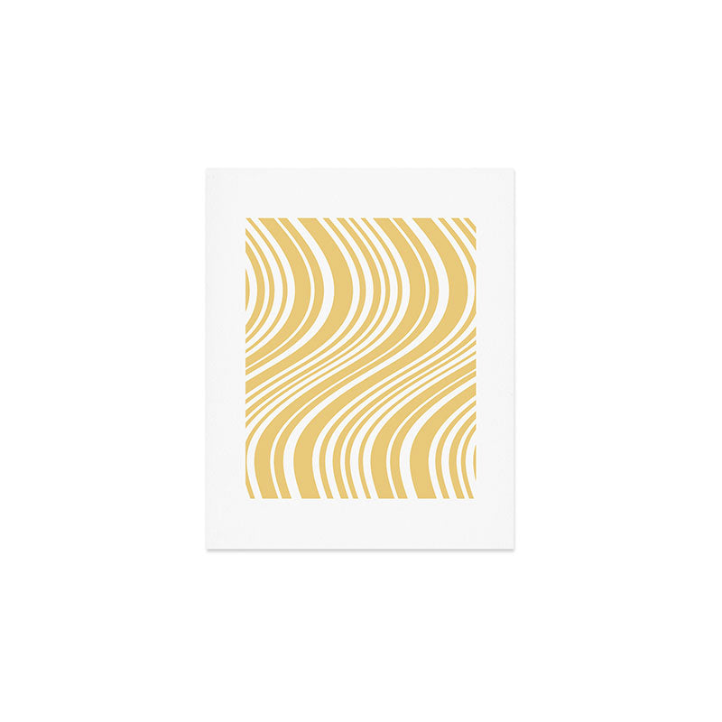 Wavy Stripes XLIV - Pastel Yellow Art Print Gallery Image 1