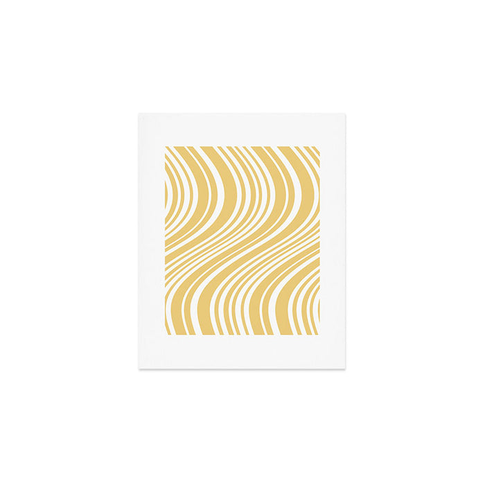 Wavy Stripes XLIV - Pastel Yellow Art Print Gallery Image 1