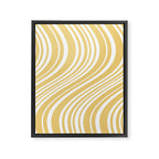 Wavy Stripes XLIV - Pastel Yellow Framed Canvas Print Gallery Image 6