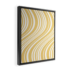 Wavy Stripes XLIV - Pastel Yellow Framed Canvas Print Gallery Image 2