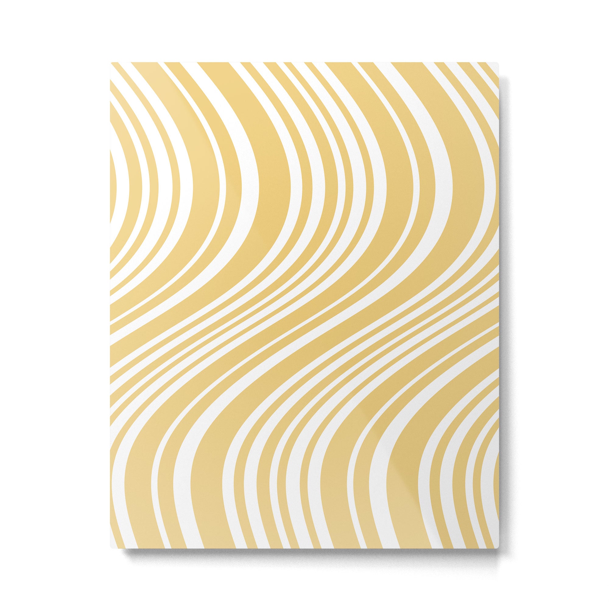 Wavy Stripes XLIV - Pastel Yellow Metal Print Gallery Image 4