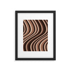 Wavy Stripes XLIX - Mocha Coffee Framed Art Print Gallery Image 5