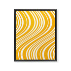 Wavy Stripes XLV - Golden Yellow Framed Canvas Print Gallery Image 6