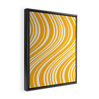 Wavy Stripes XLV - Golden Yellow Framed Canvas Print Gallery Image 2