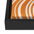 Wavy Stripes XLVI - Retro Orange Framed Canvas Print Gallery Image 3